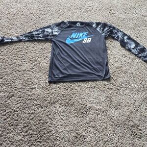 Nike SB Black Shirt with Blue Logo